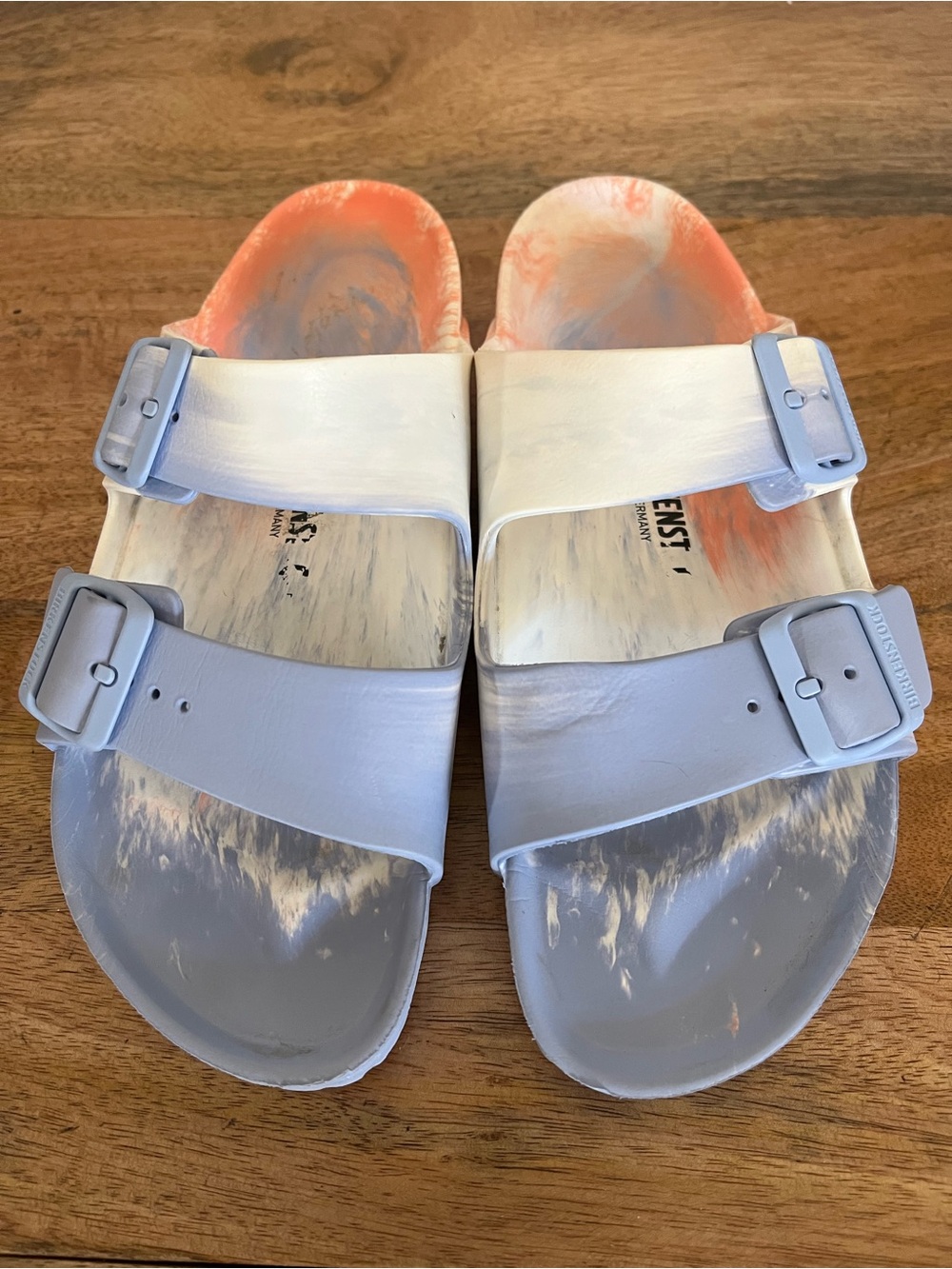 BIRKENSTOCK Women's Arizona Essentials EVA Sandal Multi Coral Peach Sz 40 L9-9.5